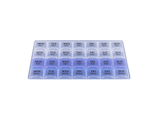 28-Compartment Weekly Pill Planner