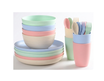Eco-friendly Unbreakable Tableware Set (5-Piece Set)